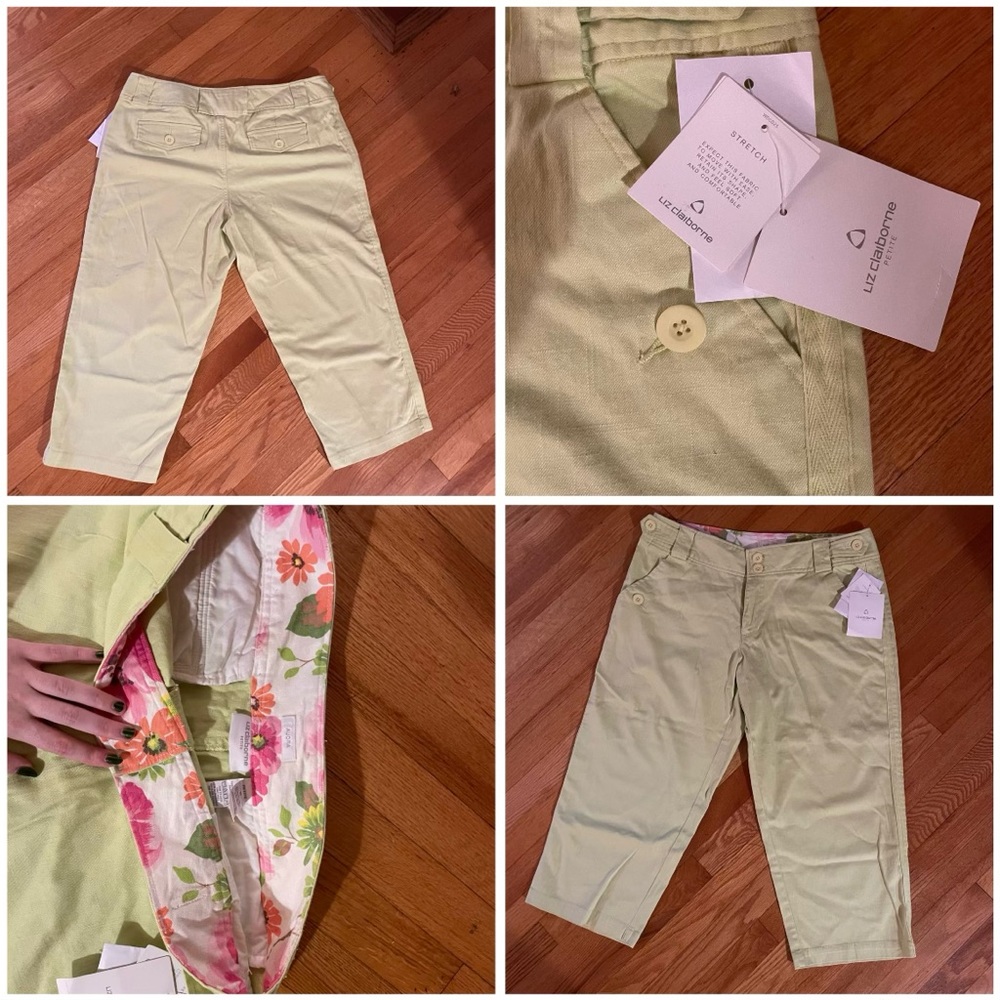 Liz Claiborne Petite Pant - Lime Green